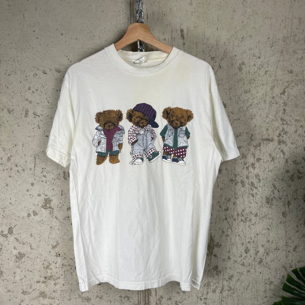 Vintage Polo Bear Style 3 Dressed Bears Large 90s Shirt